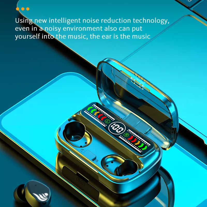 M27 Wireless Bluetooth Headphones, Noise Cancelling Over-Ear Headset with Hi-Fi Sound, Three Screen Display, Lagre Magnetic Charging Cabin Soilphu