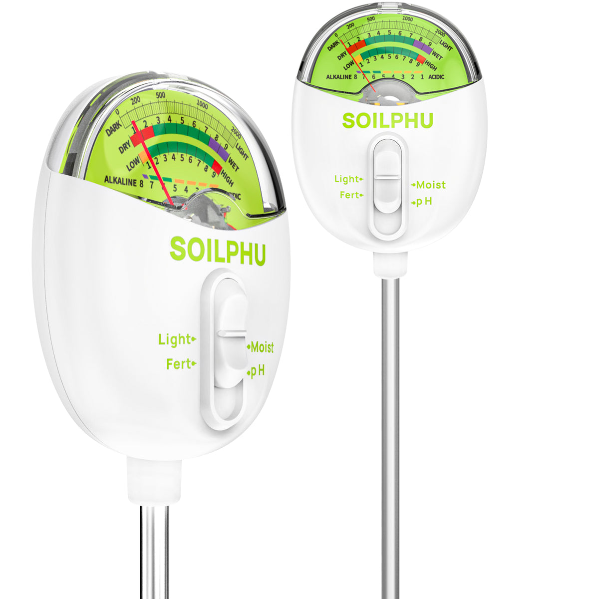 4 in 1 Soil Meter for pH, Moisture,Light & Fertility Testing