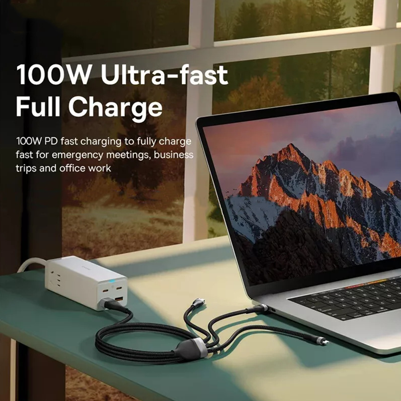 3 in 2 Super Fast Charge Max.100W, Fast Charging Light Indicator Soilphu