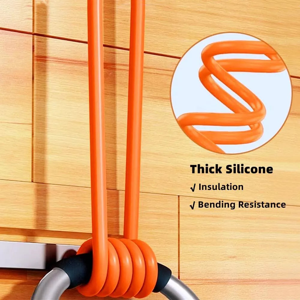 3 in 1 Super Fast Charge Max.120W, Switch Charging Positions Freely, 6ft Thick Silicone Orange Soilphu