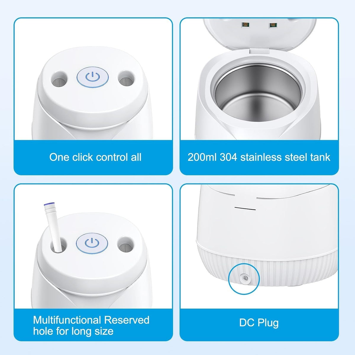 Ultrasonic UV Retainer Cleaner Machine - 45kHz Ultrasonic Cleaner for Dentures, Aligner, Mouth Guard, Whitening Trays, Toothbrush Head, Ultrasonic Cleaning for Jewelry, Diamonds Soilphu