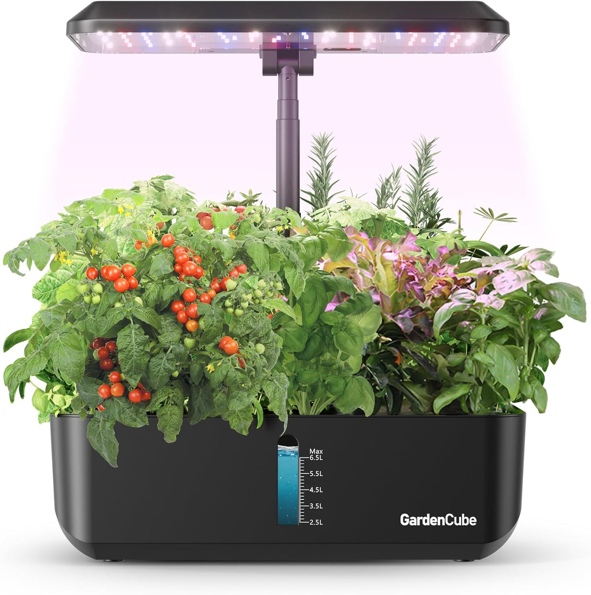 Hydroponics Growing System Garden: 8 Pods Indoor Herb Garden with Grow Light Plants Germination Kit Quiet Automatic Hydroponic Height Adjustable - Gardening Gifts for Women Kitchen White Soilphu