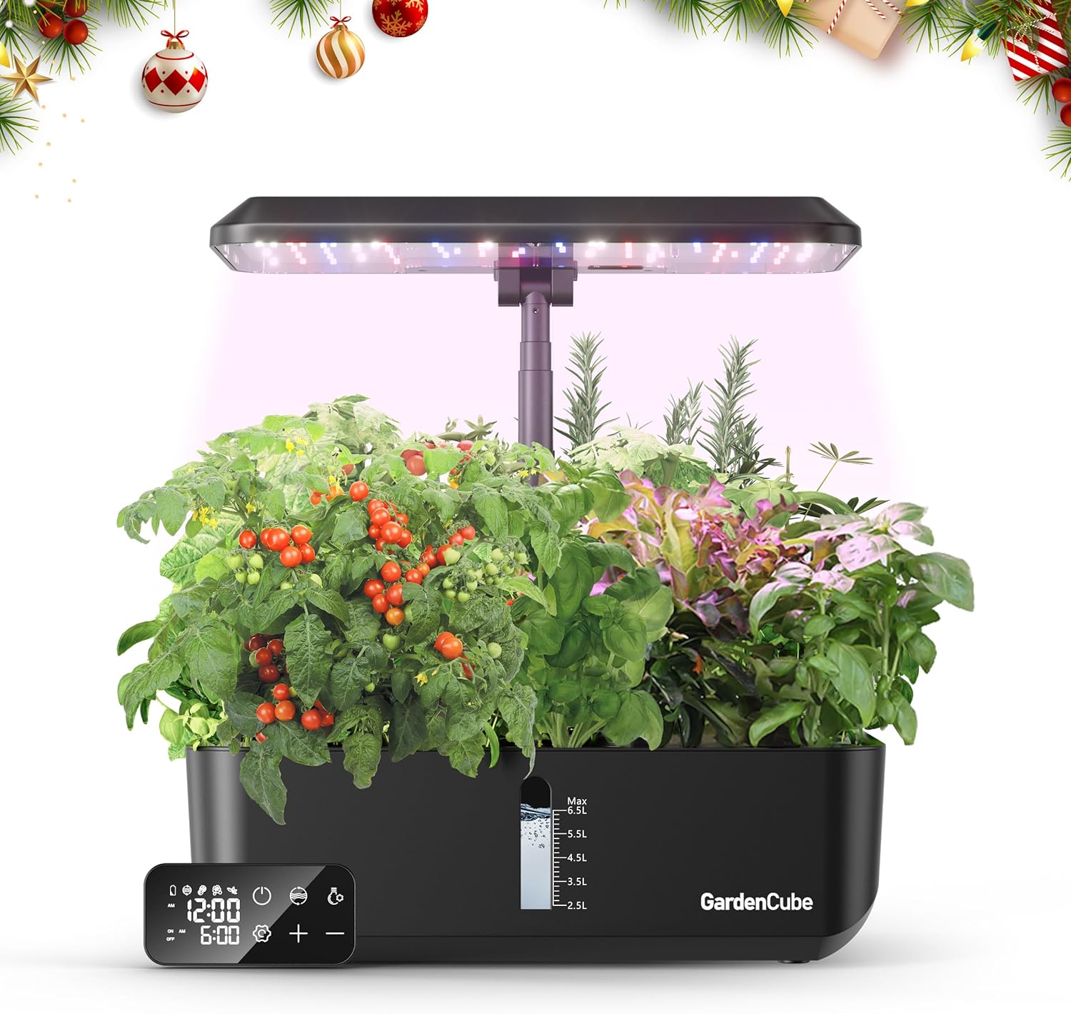 Hydroponics Growing System Garden: 8 Pods Indoor Herb Garden with Grow Light Plants Germination Kit Quiet Automatic Hydroponic Height Adjustable - Gardening Gifts for Women Kitchen White