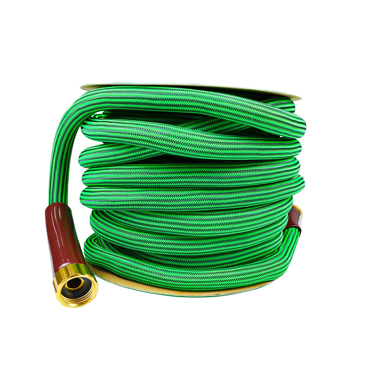Telescopic Garden Water Hose, TPE 5/8” 50ft with Swivel Grip Handle, Lightweight, Soild Brass Fittings for Yard Watering Soilphu