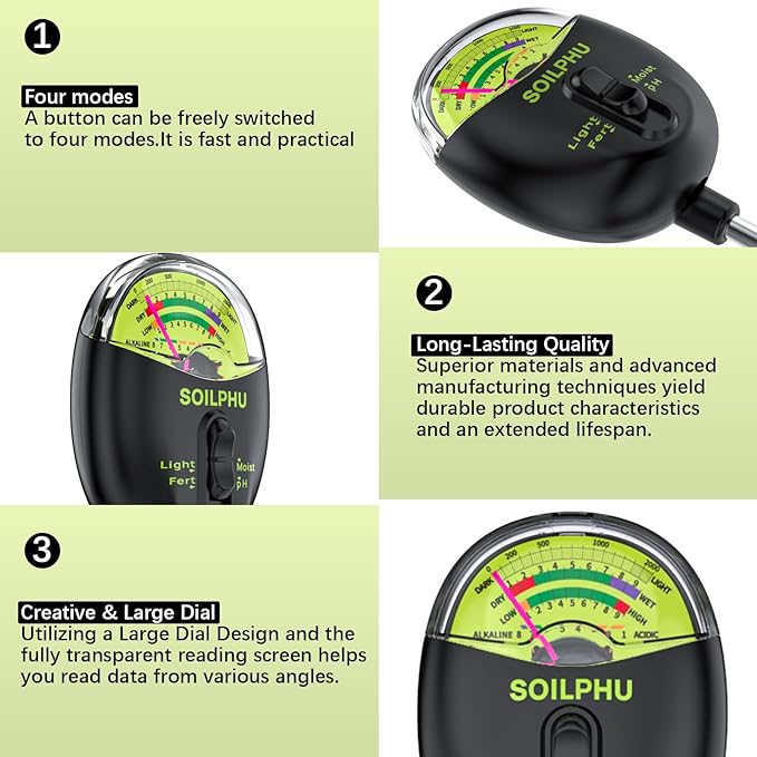 Soilphu 4 in 1 soil pointer meter