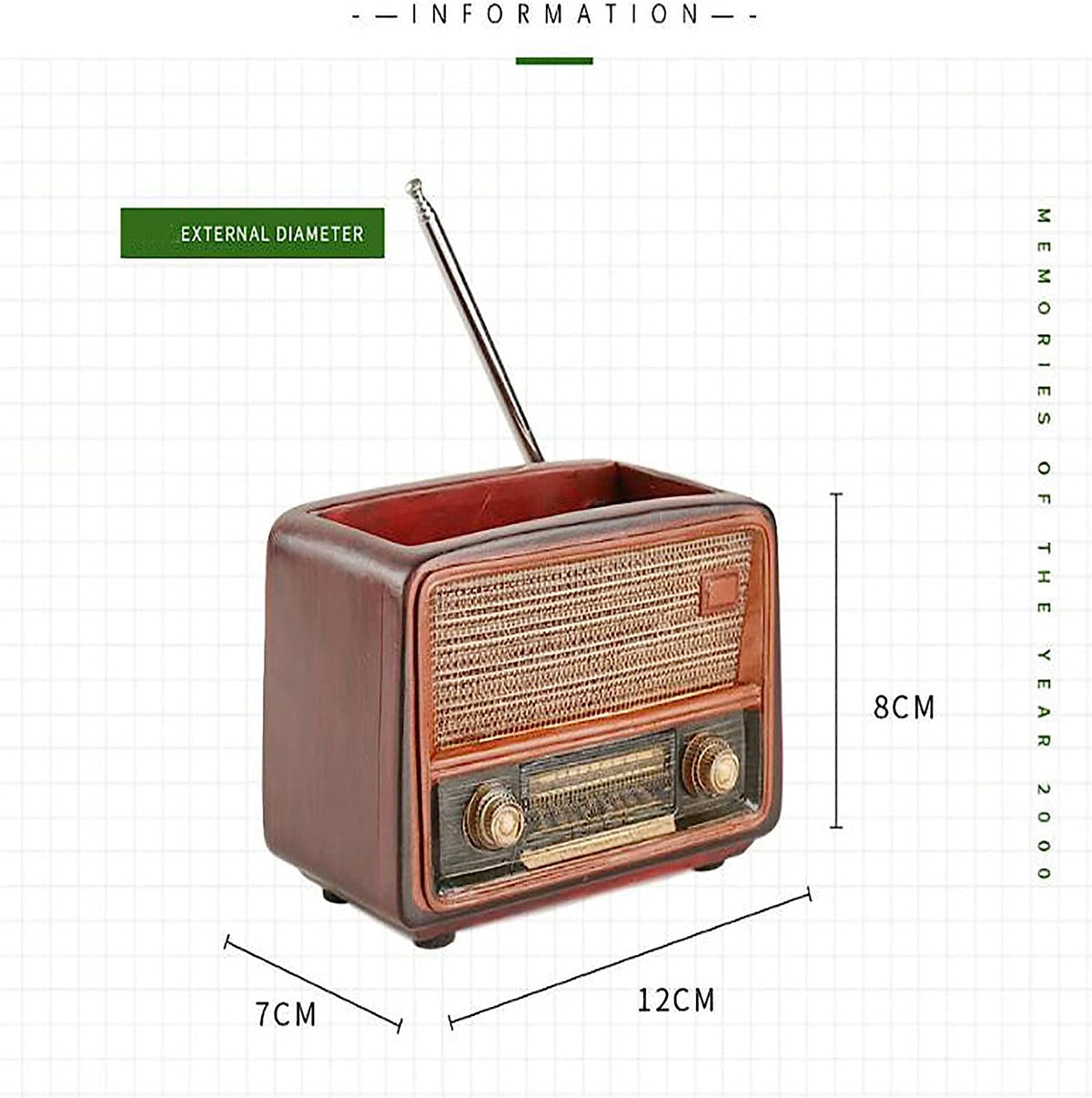 Retro Radio-Shaped Flower Pot