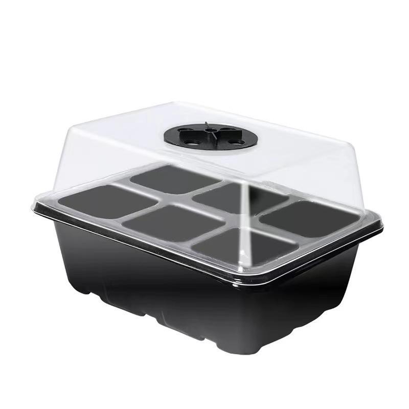 5 Pack Seed Starter Tray, With dome control temperature and humidity, Small seed growing starter kit, Base mini greenhouse germination, Easy observe with clear plastic tray - Soilphu