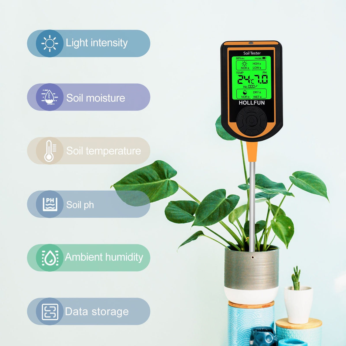 Soil tester function display 1
