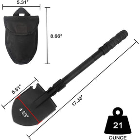 Camping Shovel,Shovel Folding, Portable, Multitool, Foldable Entrenching Tool, Collapsible Spade, for Backpacking, Trenching, Hiking, Survival, Car Emergency (Basic E-Tool)