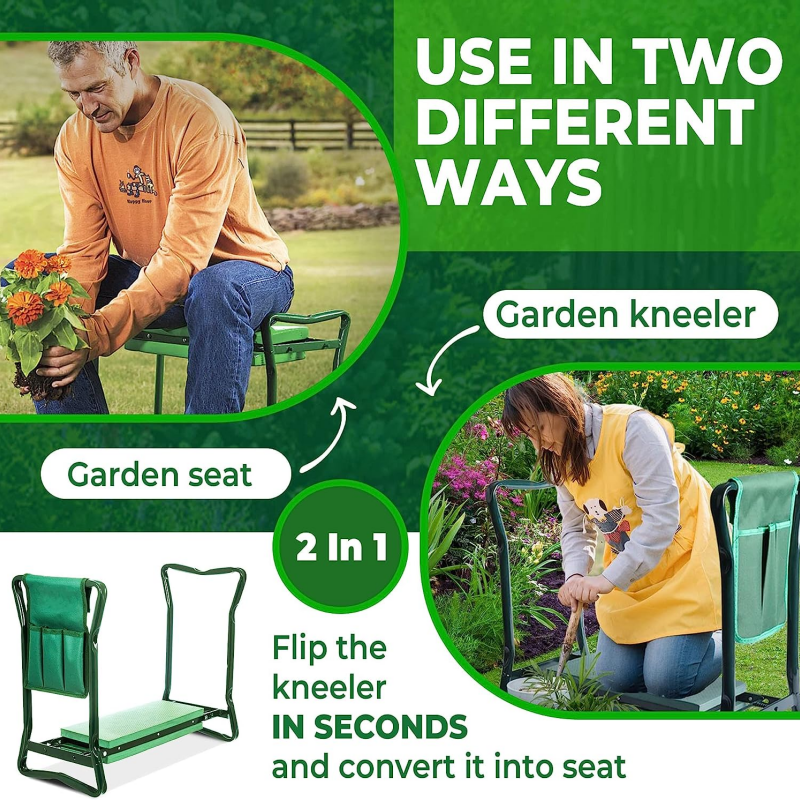 Versatile 2-in-1 Garden Stool